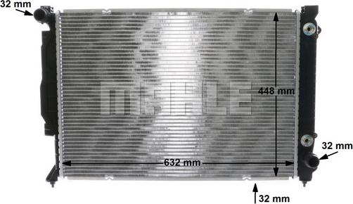 MAHLE CR 1686 000S - Радиатор, охлаждение двигателя parts5.com