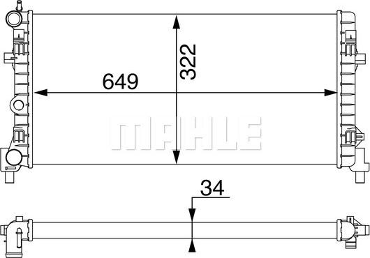 MAHLE CR 1096 000S - Радиатор, охлаждение двигателя parts5.com