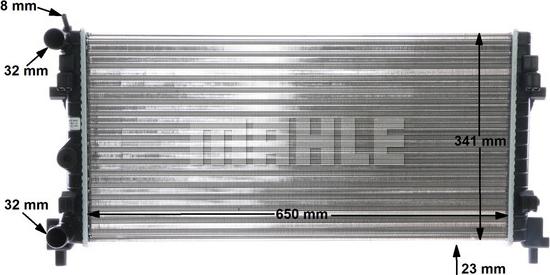 MAHLE CR 1096 000S - Радиатор, охлаждение двигателя parts5.com