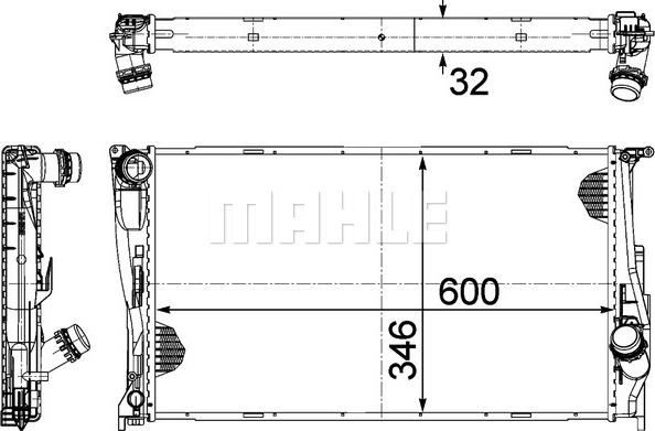 MAHLE CR 1084 000P - Радиатор, охлаждение двигателя parts5.com