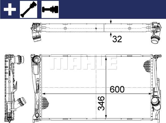 MAHLE CR 1084 000S - Радиатор, охлаждение двигателя parts5.com