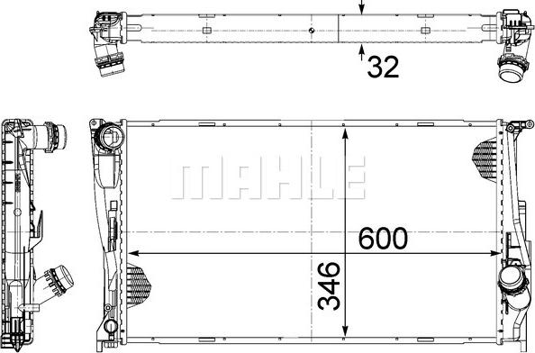 MAHLE CR 1084 000S - Радиатор, охлаждение двигателя parts5.com