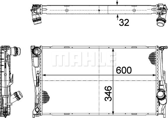 MAHLE CR 1085 000P - Радиатор, охлаждение двигателя parts5.com