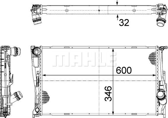 MAHLE CR 1085 000S - Радиатор, охлаждение двигателя parts5.com