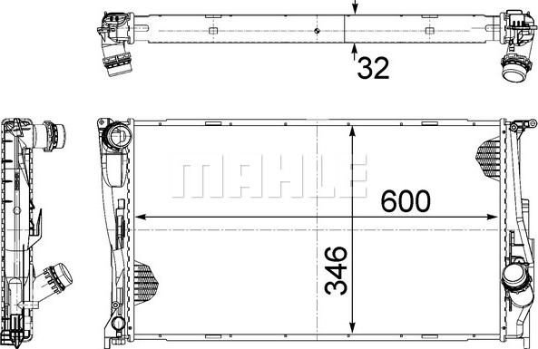 MAHLE CR 1086 000S - Радиатор, охлаждение двигателя parts5.com