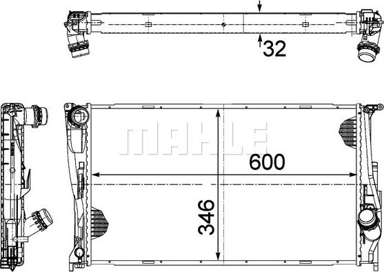 MAHLE CR 1083 000P - Радиатор, охлаждение двигателя parts5.com