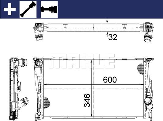 MAHLE CR 1083 000S - Радиатор, охлаждение двигателя parts5.com