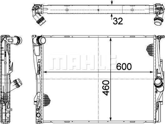 MAHLE CR 1087 000P - Радиатор, охлаждение двигателя parts5.com