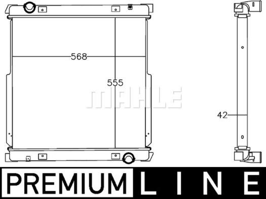 MAHLE CR 1216 000P - Радиатор, охлаждение двигателя parts5.com