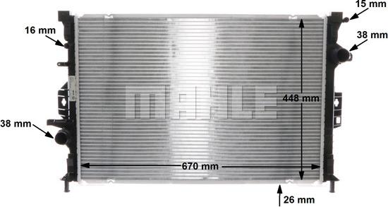 MAHLE CR 1748 000S - Радиатор, охлаждение двигателя parts5.com