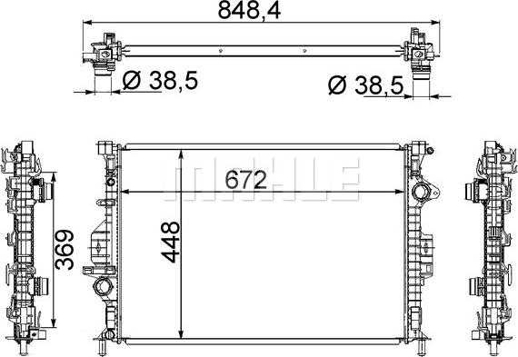 MAHLE CR 1748 000S - Радиатор, охлаждение двигателя parts5.com