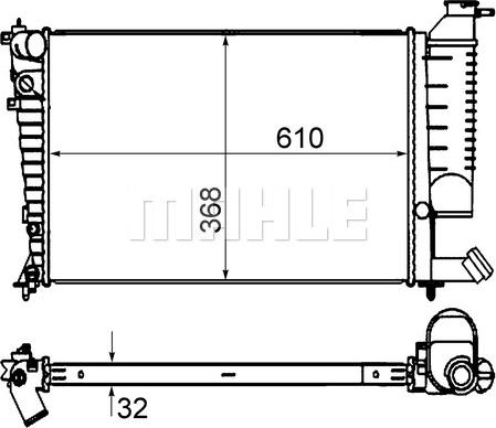 MAHLE CR 849 000S - Радиатор, охлаждение двигателя parts5.com