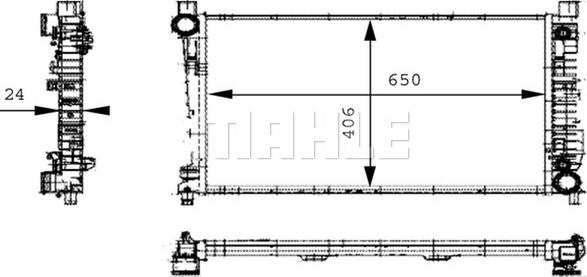 MAHLE CR 387 000P - Радиатор, охлаждение двигателя parts5.com