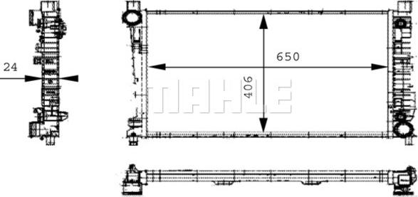 MAHLE CR 387 000S - Радиатор, охлаждение двигателя parts5.com