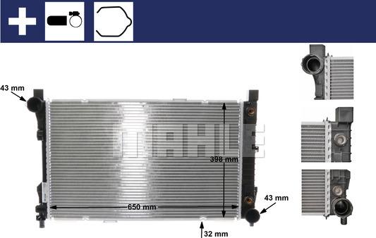 MAHLE CR 387 000S - Радиатор, охлаждение двигателя parts5.com