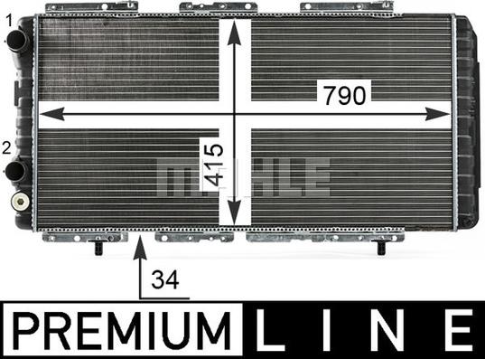 MAHLE CR 33 000P - Радиатор, охлаждение двигателя parts5.com