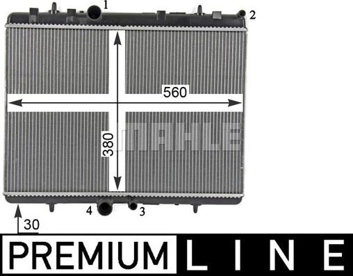 MAHLE CR 32 000P - Радиатор, охлаждение двигателя parts5.com