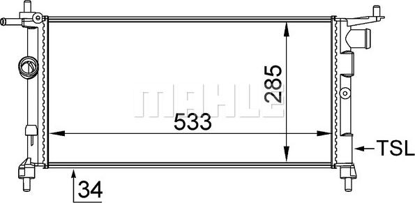 MAHLE CR 268 000S - Радиатор, охлаждение двигателя parts5.com