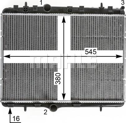 MAHLE CR 2014 000P - Радиатор, охлаждение двигателя parts5.com