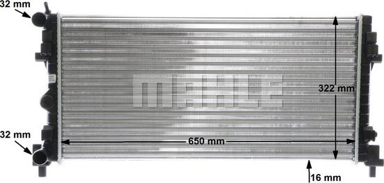 MAHLE CR 2081 000S - Радиатор, охлаждение двигателя parts5.com