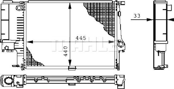 MAHLE CR 239 000S - Радиатор, охлаждение двигателя parts5.com