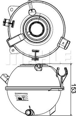 MAHLE CRT 19 000S - Компенсационный бак, охлаждающая жидкость parts5.com