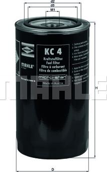 MAHLE KC 4 - Топливный фильтр parts5.com