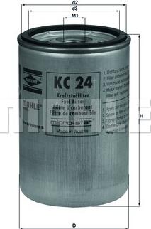 MAHLE KC 24 - Топливный фильтр parts5.com