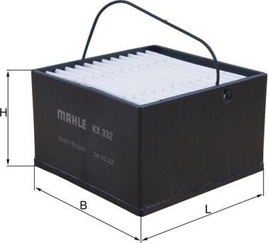 MAHLE KX 332 - Топливный фильтр parts5.com