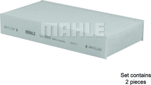 MAHLE LA 168/S - Фильтр воздуха в салоне parts5.com