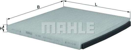 MAHLE LA 348 - Фильтр воздуха в салоне parts5.com