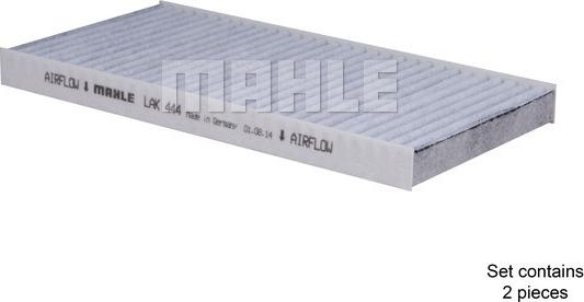 MAHLE LAK 444/S - Фильтр воздуха в салоне parts5.com