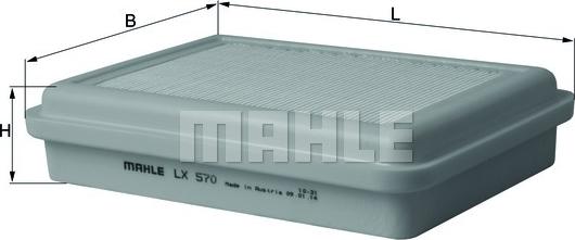 MAHLE LX 570 - Воздушный фильтр parts5.com