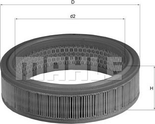 MAHLE LX 158 - Воздушный фильтр parts5.com