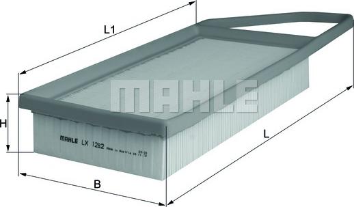 MAHLE LX 1282 - Воздушный фильтр parts5.com