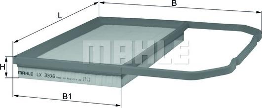 MAHLE LX 3306 - Воздушный фильтр parts5.com