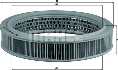 MAHLE LX 298 - Воздушный фильтр parts5.com