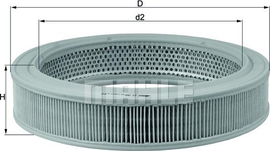 MAHLE LX 208 - Воздушный фильтр parts5.com