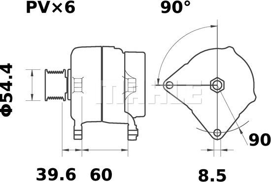 MAHLE MG 555 - Генератор parts5.com