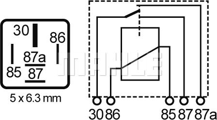 MAHLE MR 63 - Реле, рабочий ток parts5.com