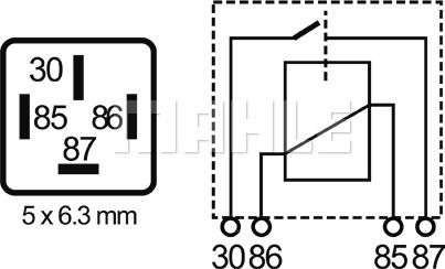 MAHLE MR 84 - Реле, рабочий ток parts5.com