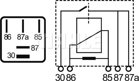 MAHLE MR 3 - Реле, рабочий ток parts5.com