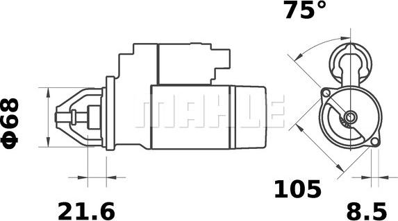 MAHLE MS 409 - Стартер parts5.com