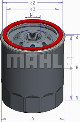 MAHLE OC 595 - Масляный фильтр parts5.com