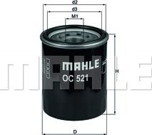 MAHLE OC 521 - Масляный фильтр parts5.com