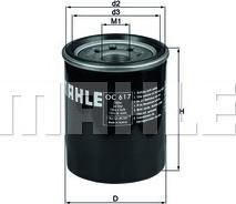 MAHLE OC 617 - Filtro de aceite parts5.com