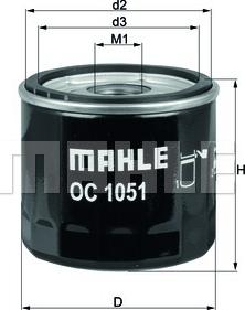 MAHLE OC 1051 - Масляный фильтр parts5.com