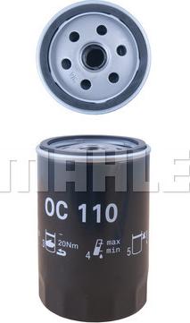 MAHLE OC 110 - Масляный фильтр parts5.com