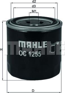 MAHLE OC 1255 - Масляный фильтр parts5.com