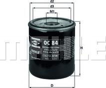 MAHLE OC 84 - Filtro de aceite parts5.com